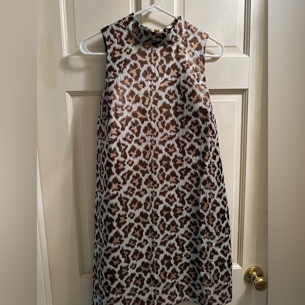 Leopard print above the knee dress